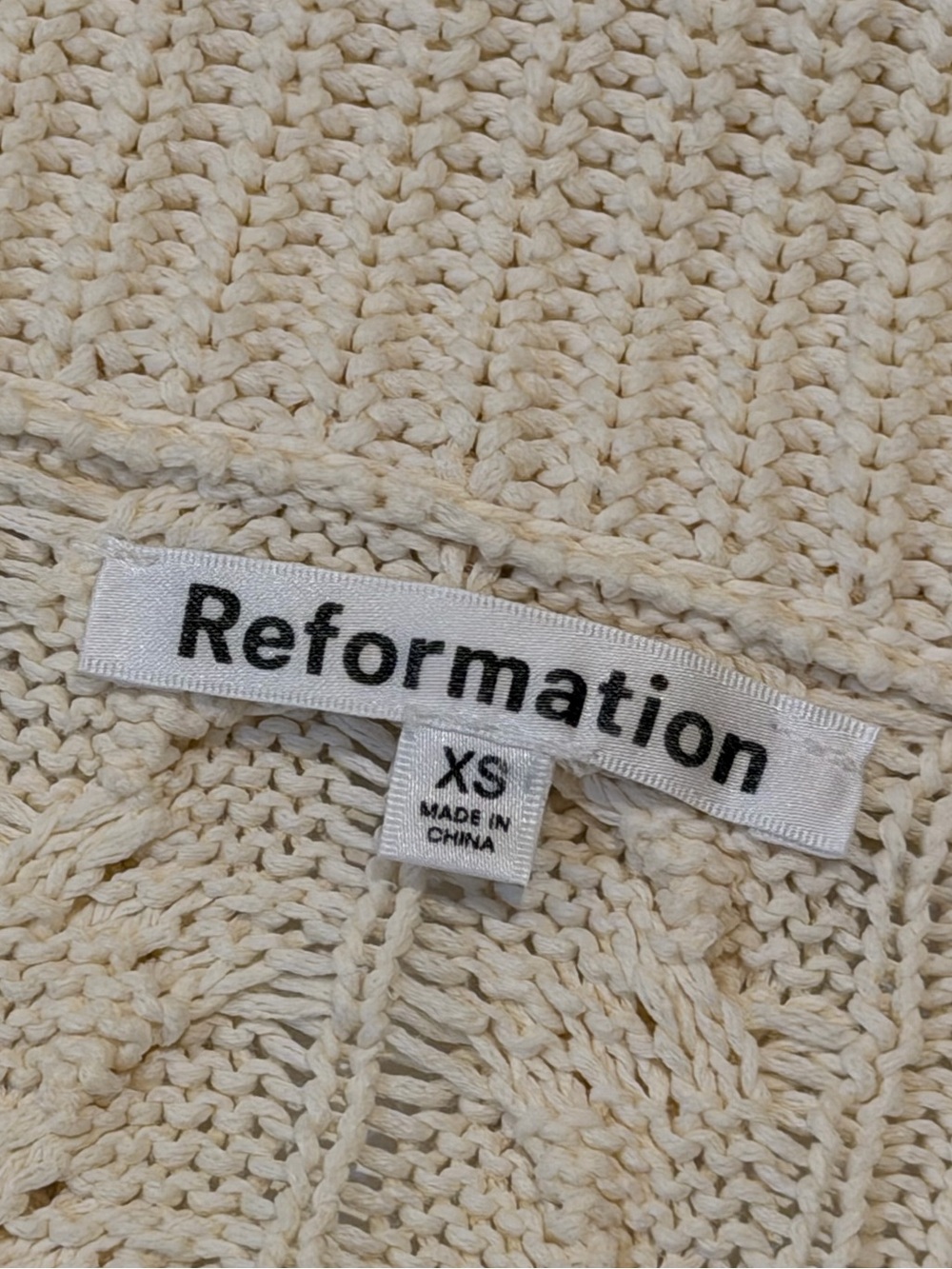 Reformation Lucca Cotton Cable Half Zip Sweater - Picture 3 of 3